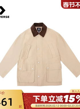 Converse匡威26春男女同款休闲运动外套翻领夹克 UCJ412-X63