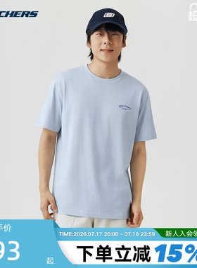 Skechers斯凯奇26夏季男女同款短袖T恤衫情侣装凉感上衣 L226U068