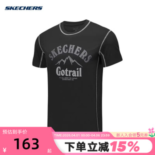P325M005 0018 运动休闲T恤衫 Skechers斯凯奇2025夏男短袖