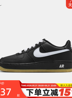 Nike耐克女鞋Air Force 1黑色白勾空军一号运动鞋板鞋HQ1911-001
