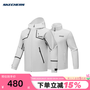 SKECHERS斯凯奇秋冬新男子三合一运动健身夹克外套 00MV P425M171