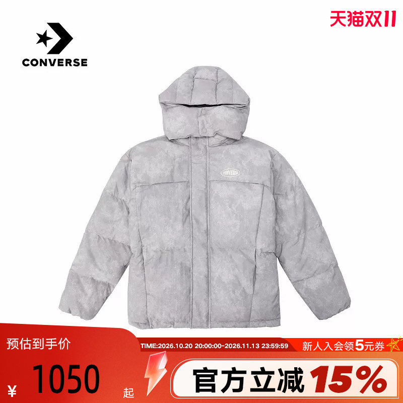 Converse匡威男女情侣款运动羽绒服保暖休闲连帽外套 UCK132-GD9