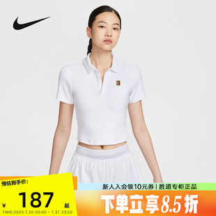 网球运动T恤HJ8993 Nike耐克女子短袖 透气短款 翻领POLO衫 100 夏季