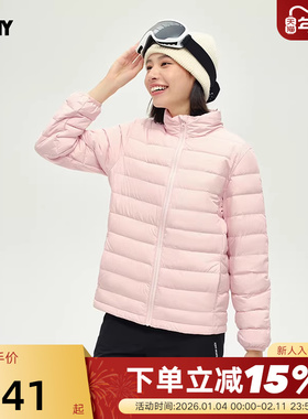 PONY波尼秋冬新款轻户外羽绒服女生运动休闲外套 243W2OF32PK