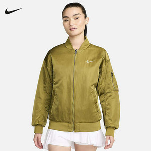 Nike耐克女子立领运动夹克春季休闲保暖棉服双面穿外套DV7877-307