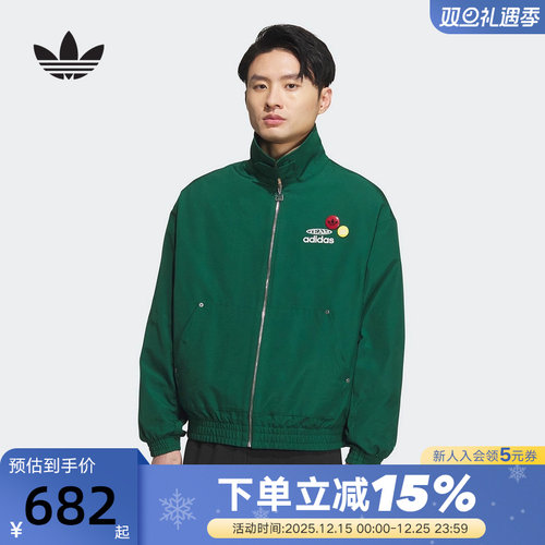 adidas阿迪达斯三叶草梭织帆布宽松外套秋冬男工装风夹克KC0136