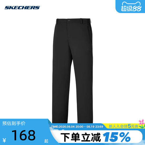 Skechers斯凯奇秋冬男款简约百搭亲肤透气直筒长裤P325M149/0018