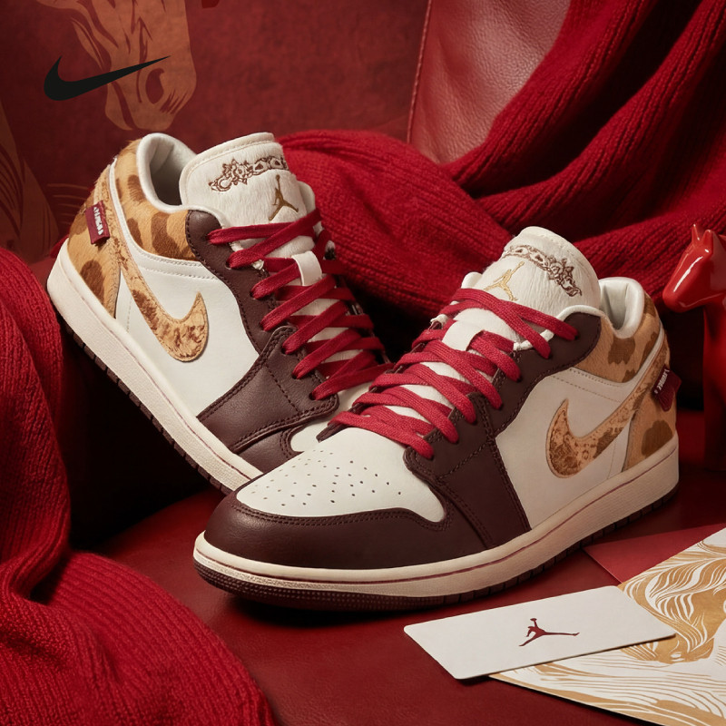 JORDAN耐克男鞋2026新年款马年限定AJ1低帮板鞋篮球鞋I
