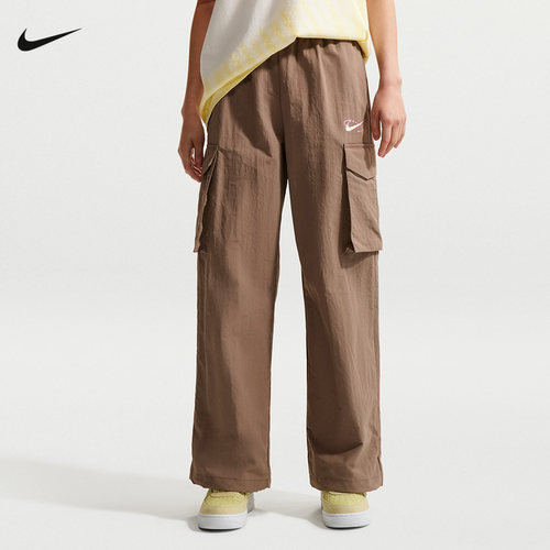 NIKE耐克女工装大口袋宽松运动裤
