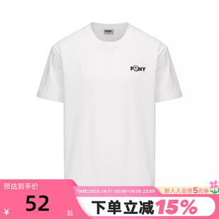 PONY波尼夏季 轻户外系列女子运动休闲短袖 T恤 252U2AT01 新款