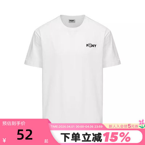 PONY波尼夏季新款轻户外系列女子运动休闲短袖T恤 252U2AT01