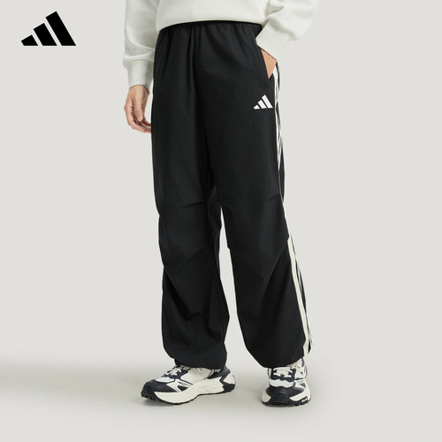 adidas阿迪达斯三条纹速干牛仔风斜纹休闲裤春男梭织长裤 KR2538