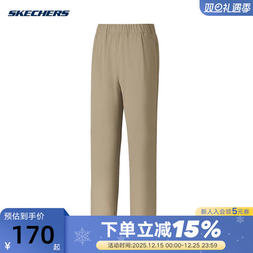 斯凯奇加绒闪穿裤长裤2025秋冬男女裤防泼水运动裤P325W146/00EG
