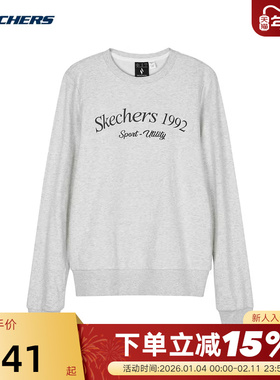 Skechers斯凯奇秋冬女款经典简约百搭针织套头卫衣L124W038/0248