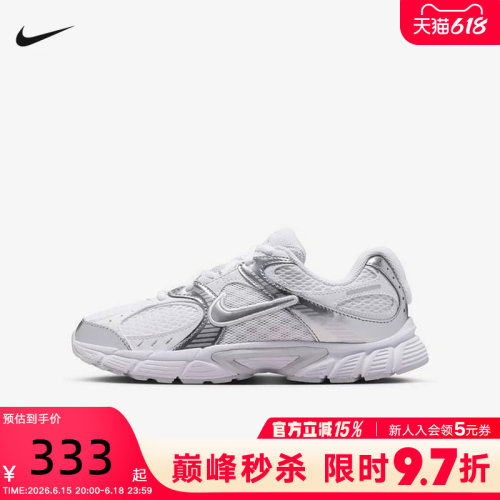 NIKE耐克女鞋大童鞋V5 RNR网面运动鞋复古老爹鞋跑步鞋HQ6411-103