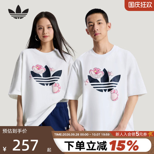 adidas阿迪达斯三叶草迪士尼联名半袖2026夏中性短袖T恤 KY8305
