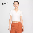 修身 深V翻领短款 新款 女夏季 133 运动T恤DV7885 POLO衫 nike耐克短袖