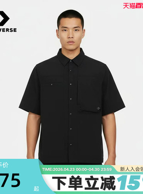 Converse匡威男翻领短袖时尚宽松潮流百搭休闲衬衫 MCJ756-GHM