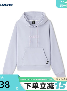 Skechers斯凯奇秋季新款套头连帽女子袋鼠口袋卫衣 L325W013/02N4