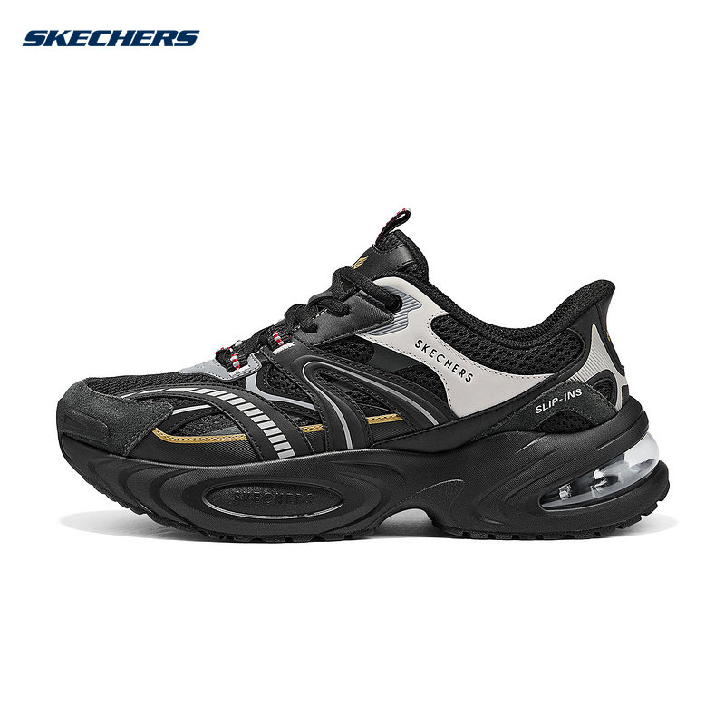 Skechers斯凯奇26新年款闪穿鞋男士厚底缓震气垫老爹鞋802028/BLK,运动鞋new,运动休闲鞋,淘宝优惠券,粉丝福利购,淘宝优惠卷