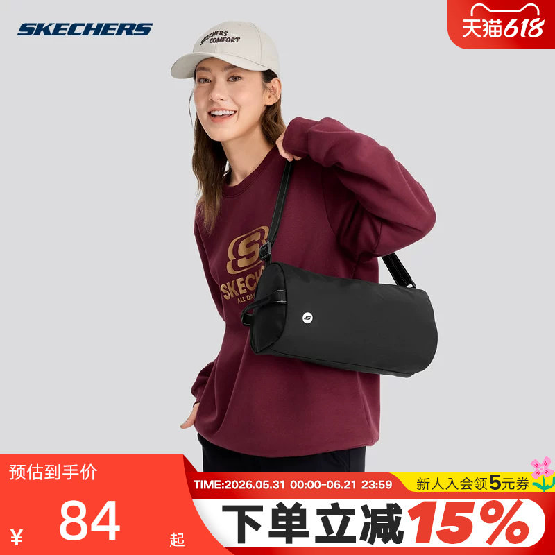 Skechers斯凯奇吐司包运动挎包男女单肩斜挎休闲包 P324U016/0018