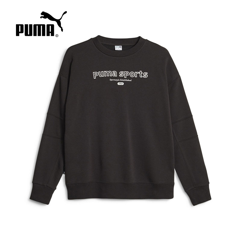 PUMA彪马针织卫衣女2024秋季新款运动宽松套头衫623482-01