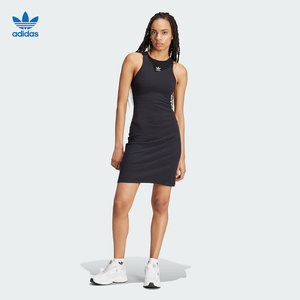 adidas阿迪达斯三叶草女子舒适修无袖身半身裙连衣裙 IT9881