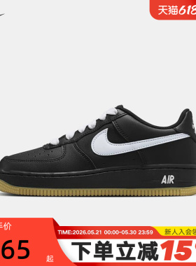 Nike耐克女鞋Air Force 1黑色白勾空军一号运动鞋板鞋HQ1911-001