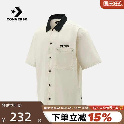 Converse匡威2026秋男子短袖T恤翻领时尚运动休闲衬衫 UCK081-W2Y