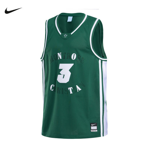 Nike耐克男背心KD杜兰特绿白色网眼透气篮球服无袖T恤II0717-341