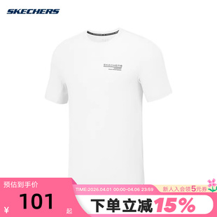 Skechers斯凯奇夏季 T恤衫 P225M096 0019 男子简约运动休闲短袖