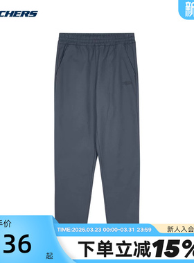 Skechers斯凯奇男子运动裤休闲舒适直筒裤梭织长裤 L324M064/026R