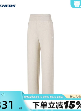 Skechers斯凯奇女士秋运动裤舒适软糯针织休闲长裤 P126W027/0601