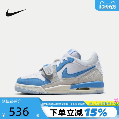 JORDAN耐克女鞋秋新款AJ312白蓝低帮运动鞋板鞋篮球鞋CD9054-141