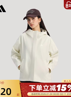 adidas阿迪达斯加绒软壳连帽外套SOFTSHELL春秋女梭织夹克 KS2783