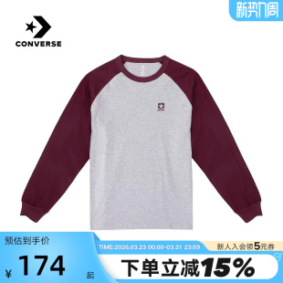 UCJ438 Converse匡威26春男女情侣款 撞色圆领上衣 T恤时尚 G59 长袖