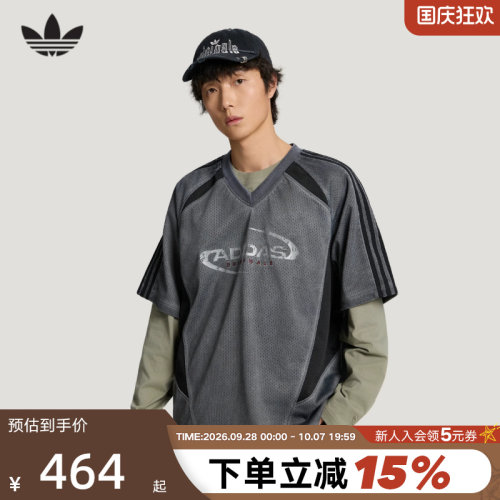 adidas阿迪达斯上衣男秋假两件二合一街头风运动长袖T恤 KX0817