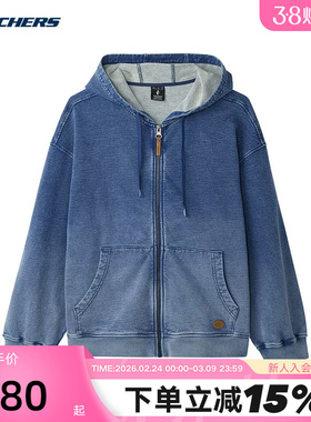 Skechers斯凯奇春男女同款针织连帽外套L125U008/053S