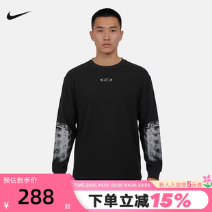 T恤IQ1016 045 运动休闲图案长袖 NIKE耐克男子圆领卫衣2026春新款