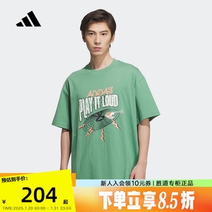 adidas阿迪達斯籃球風印花半袖 KA2298 T恤 2025春男BASKETBALL短袖