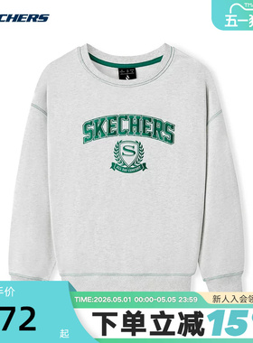 Skechers斯凯奇秋男女同款圆领卫衣针织套头衫 L325U008/0248