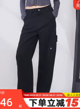 Converse匡威26春季新品多口袋宽松阔腿工装裤女长裤 WCJ431-GHM
