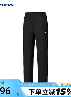 斯凯奇运动裤冬新款女子长裤舒适柔软亲肤针织长裤P425W114/0018