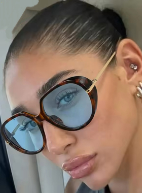 2026新款时尚复古飞行员风墨镜女网红街拍大框显脸小太阳镜UV400