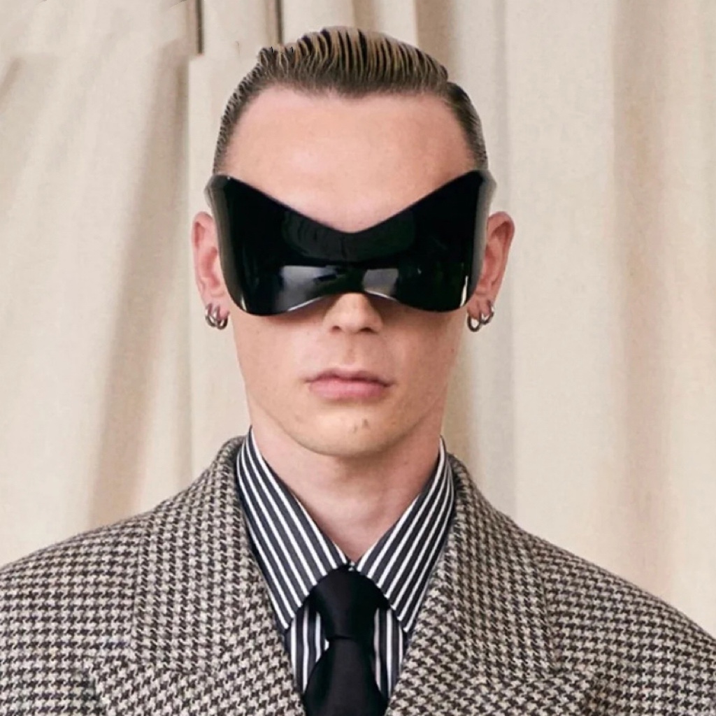 赛博朋克未来感一体式墨镜男潮