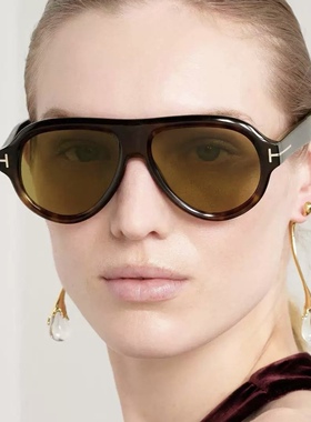 2026新款欧美复古飞行员式墨镜明星同款街拍凹造型太阳眼镜女小脸