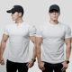 夏季 口弹力抗皱健身衣 男T恤垫肩收袖 高级感肌理V领 圆领运动短袖