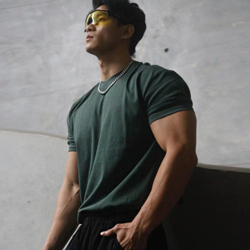 230克重磅索罗娜纯色收袖运动T恤