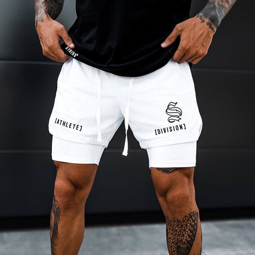 男士篮球五分速干弹力健身裤