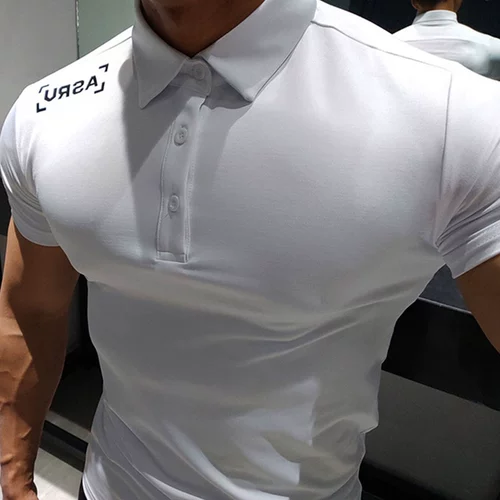 Brother, летняя быстросохнущая спортивная эластичная футболка polo для спортзала для тренировок, в обтяжку, короткий рукав